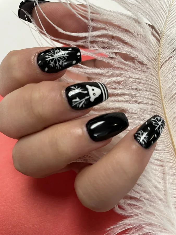 After dark nail design supplied by Hip Hop Nails