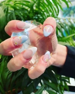 Pastel petals nail design supplied by Hip Hop Nails