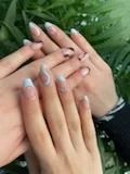 Soft pastels nail design supplied by Hip Hop Nails